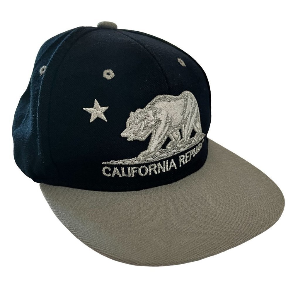 California Republic Bear Unisex Adjustable Snapback‎ Baseball Cap Two Tone